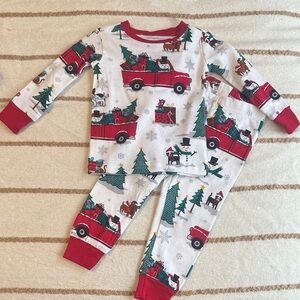 Holiday Truck and Tree Kids Pajama Set